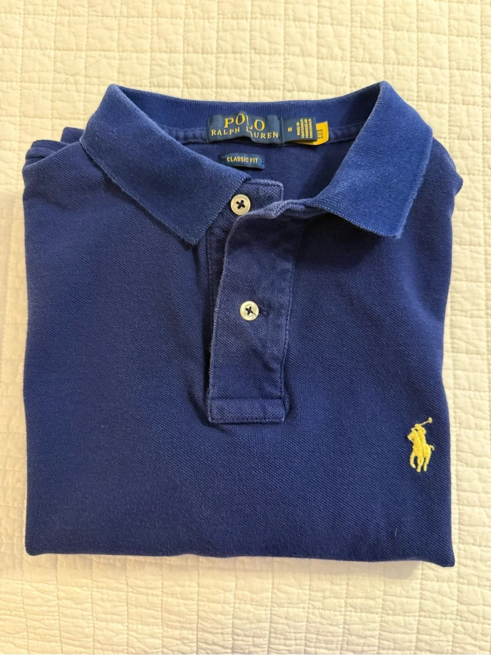 Ralph Lauren Polo Shirt in Royal Blue with Yellow Pony